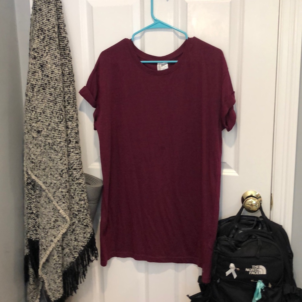 red t shirt dress